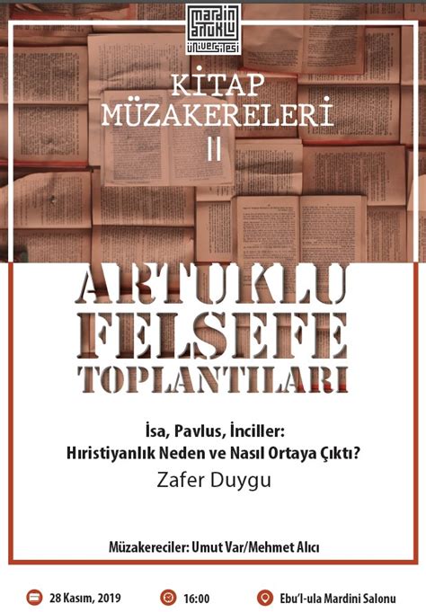 T C Mard N Artuklu N Vers Tes Kitap M Zakereleri Ii Sa Pavlus