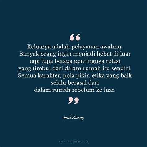 Dimulai Dari Keluarga – Jeni Karay