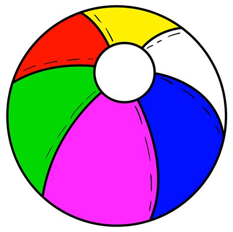 How To Draw A Beach Ball Really Easy Drawing Tutorial NBKomputer