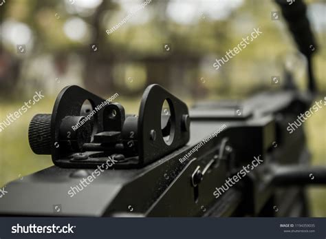 Rear Sight M249 Light Machine Gun Foto Stok 1194359035 Shutterstock