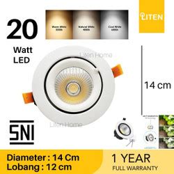 Jual Lampu Downlight Spotlight LED Plafon 10W 20W Sorot 10 20 Watt