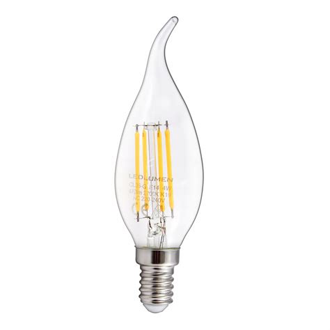 Żarówka Led E14 Świeczka 4w 40w Filament 470lm 360° Ozdobna CiepŁa