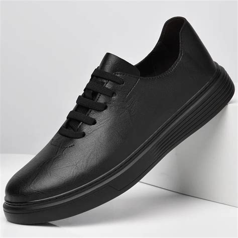 2024 Fashion Leather Shoes For Men Solid Color Casual Shoes Lace Up Driving Shoes Flats Loafers