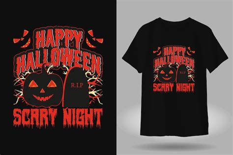 Premium Vector Halloween Scary Night T Shirt Design