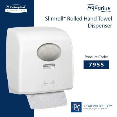 White Wall Mounted Kimberly Clark Aquarius Slim Rolled Hand Towel