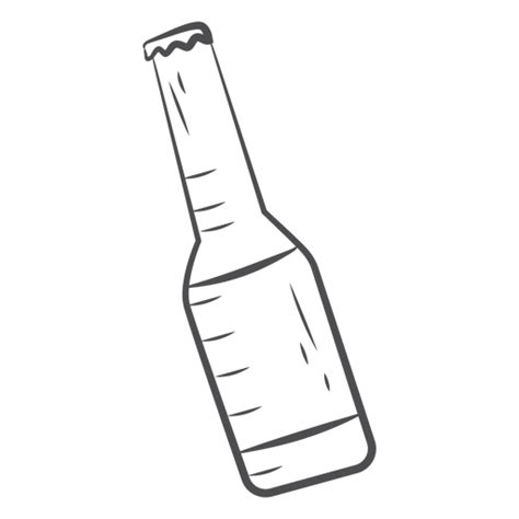 Hand Drawn Beer Bottle Png And Svg Design For T Shirts