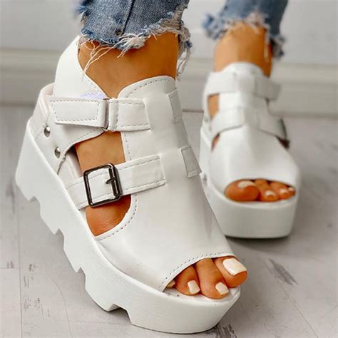 Sandals Women Clearance! AIEOTT Women's Orthopedic Sandals Wedge Flip-flops Outer Beach Sandals ...