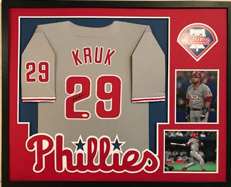 Framed John Kruk Autographed Signed Philadelphia Phillies Jersey Jsa