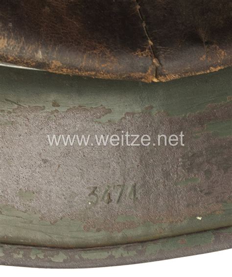 Wehrmacht Heer Stahlhelm M35 Mit 2 Emblemen Battle Damaged Heer