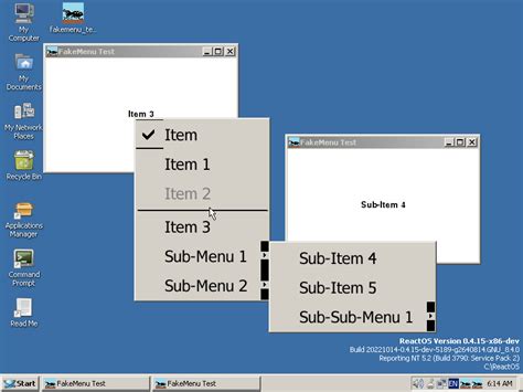 ReactOS on Twitter: "Menu rectangles in this test program are now correctly drawn in #ReactOS ...