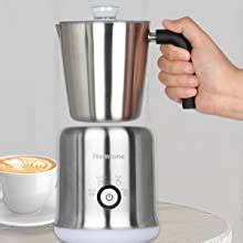 Homtone Milk Frother Electric Stainless Steel Ml In Detachable