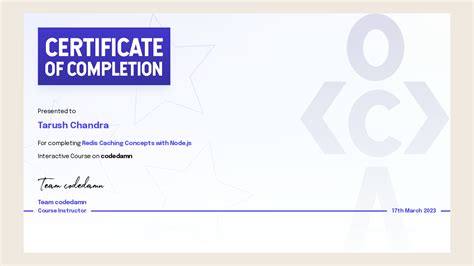 Tarush Chandra S Certification For Redis Caching Concepts With Node Js