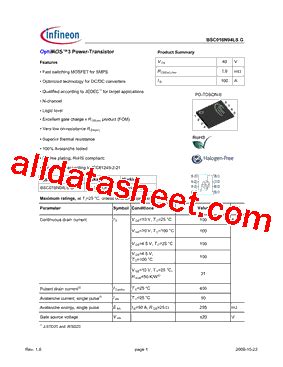 Bsc N Lsg Pdf Infineon Technologies Ag