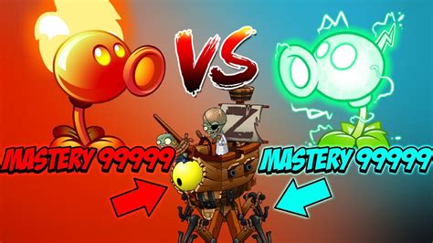 Pvz 2 Mod Fire Peashooter Vs Electric Peashooter Max Level Mastery