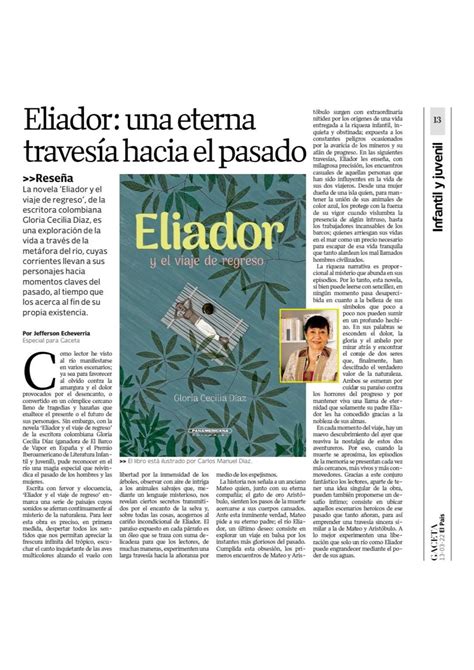 Calam O Eliador Y El Viaje De Regreso Gaceta El Pa S