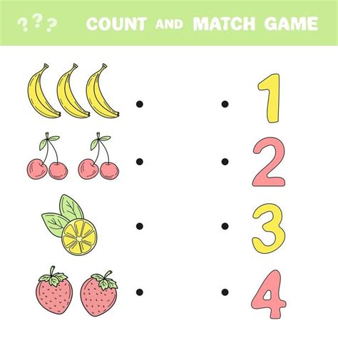 Contar E Combinar O Jogo Conte A Quantidade De Frutas E Combine Os