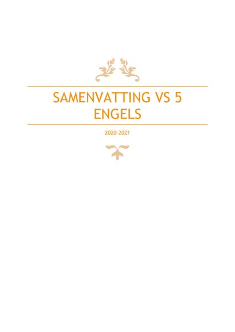 Summary VS 5 SAMENVATTING VS 5 ENGELS 2020 2 021 1 Accents