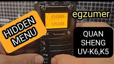 QUANSHENG UV K5 HIDDEN MENU YouTube