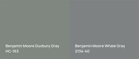 Benjamin Moore Duxbury Gray Vs Benjamin Moore Whale Gray Comparison