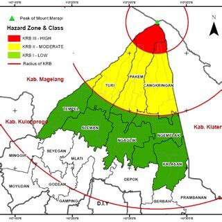 Hazard zone of mount Merapi eruption map | Download Scientific Diagram