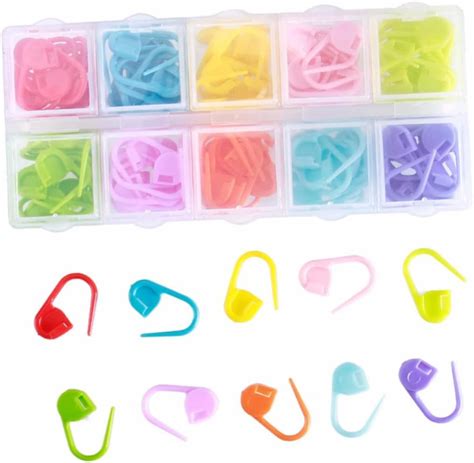 110pcs Crochet Tools Knitting Stitch Markers Locking Stitch Markers ...