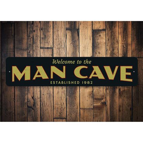 Lizton Sign Shop Inc Man Cave Welcome Aluminum Sign Wayfair