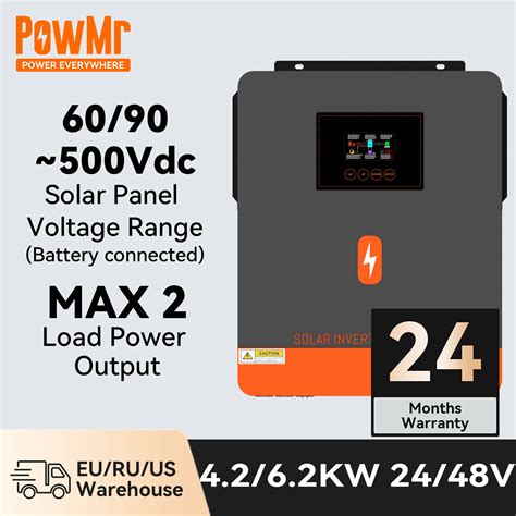 Inversor Solar H Brido PowMr En La Red 48V 24V MPPT 120A Inversor De