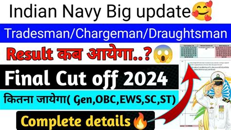 Navy Tradesman Result Kab Aayega Navy Tradesman Cut Off 2024 Navy