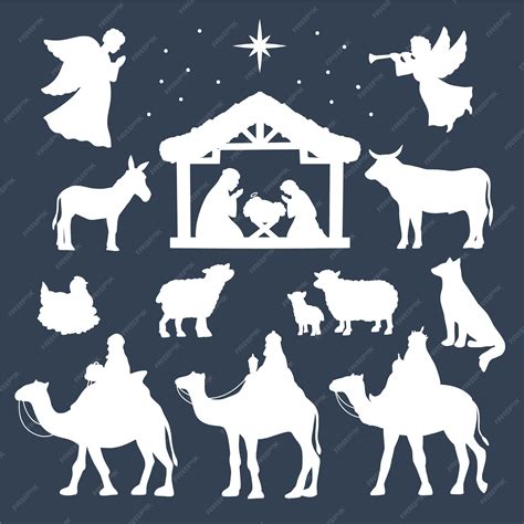 Nativity Scene Silhouette Printable