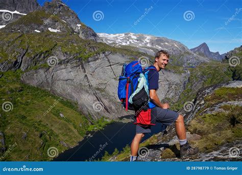 Backpacking in Norway stock image. Image of landscape - 28798779