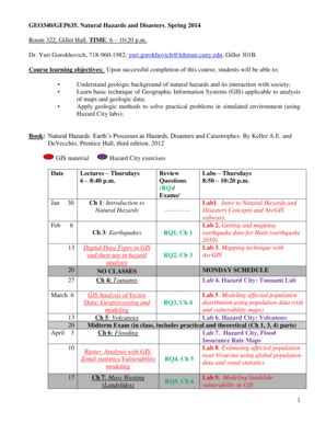 Fillable Online Lehman Cuny Geo Gep Natural Hazards And Disasters