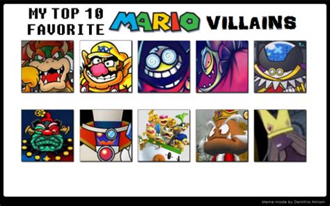 Murdercide626, My Top 10 Favorite Mario Series Villains (original...