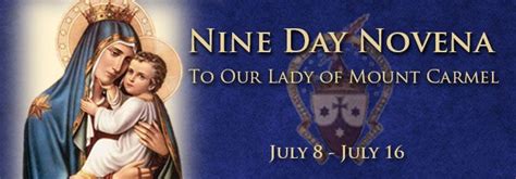 Novena To Our Lady Of Mount Carmel Novena Blessed Mother Mount Carmel