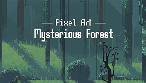 Pixel Art Snowy Forest Gamedev Market