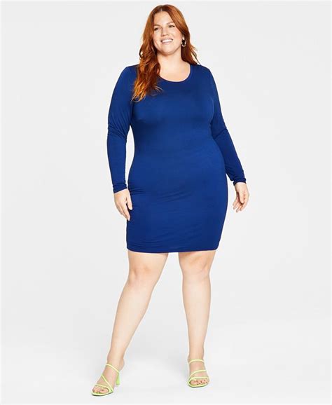 Bar Iii Trendy Plus Size Bodycon Dress Created For Macys And Reviews