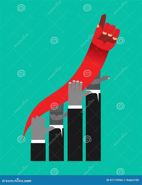 Business Competition. Business Graph of Growth Rates Stock Vector