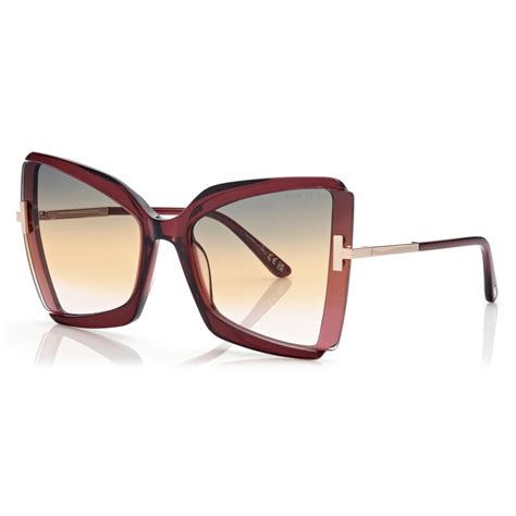 Tom Ford Gia Sunglasses Butterfly Sunglasses Bordeaux Sunglasses Tom Ford Eyewear