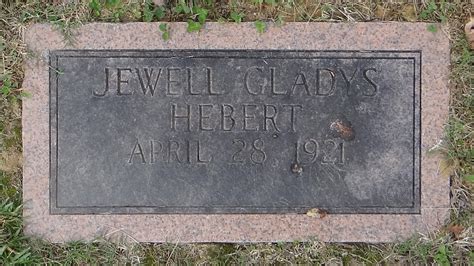 Jewell Gladys Bobo Hebert Homenaje De Find A Grave