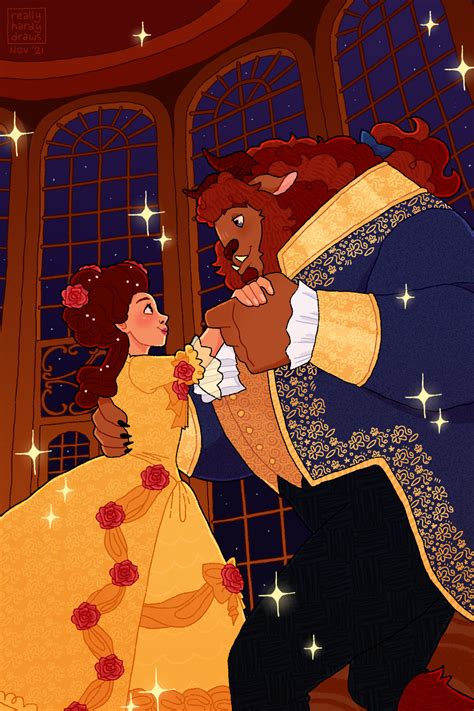 Belle And The Beast Dancing Silhouette