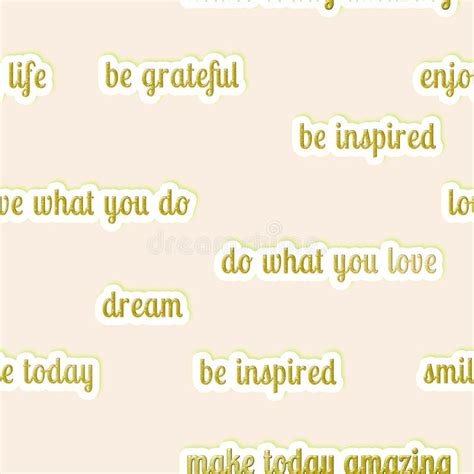 Inspirational Quotes on a Pastel Pink Background Stock Illustration - Illustration of wallpaper ...