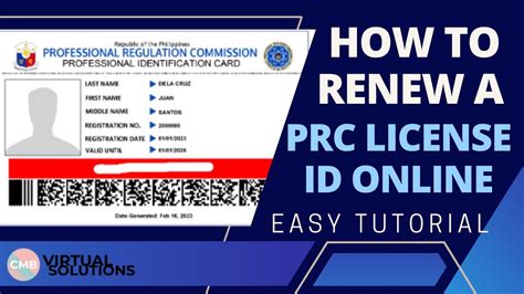 How To Renew Your Prc License Id Online Easy Tutorial Youtube