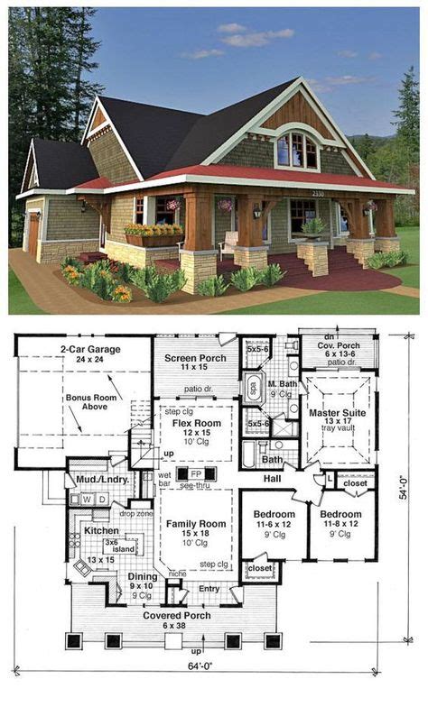 Craftsman Bungalow Style Home Plans House Plan 42618 Is A Craftsman Style Design With 3 B