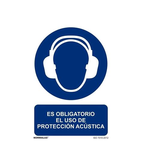 Cartel de obligación Es Obligatorio El Uso de Protección Acústica con