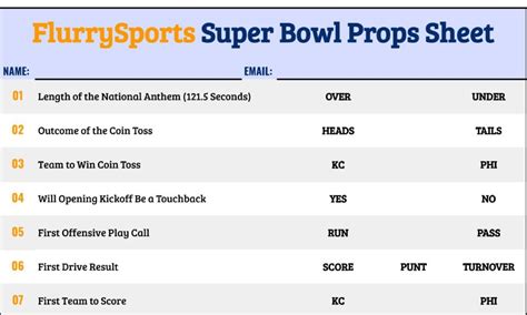 Printable Super Bowl Prop Bets 2024 Pdf - Kaye Savina