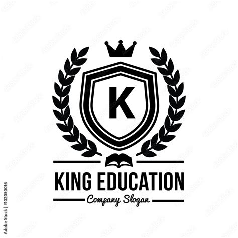 King education logo luxury crest brand identity for school and ...