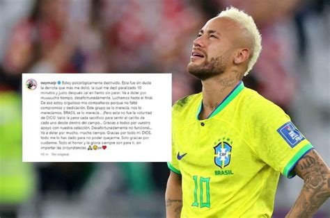 La Dolorosa Carta De Neymar Tras La Eliminación De Brasil Del Mundial De Qatar 2022 “estoy