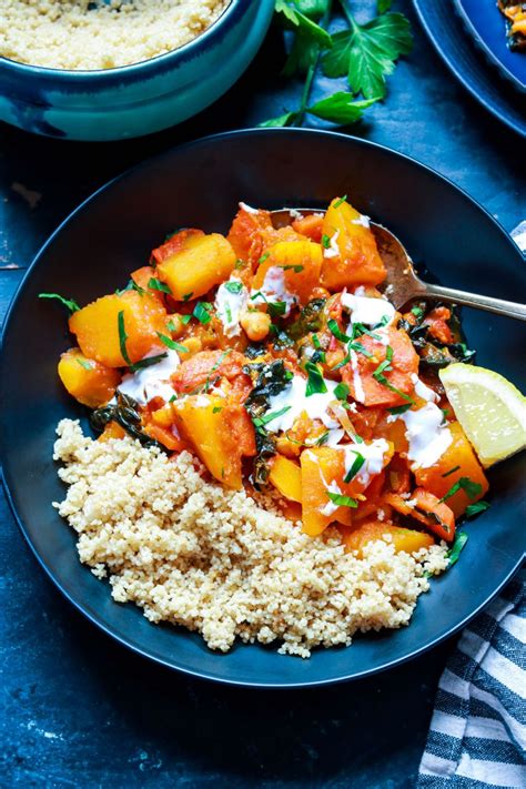 Moroccan vegetable stew with butternut squash and chickpeas ...