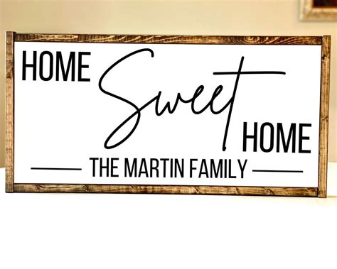 Home Sweet Home, Home Sweet Home Sign, Wood Signs, Framed Wood Signs ...