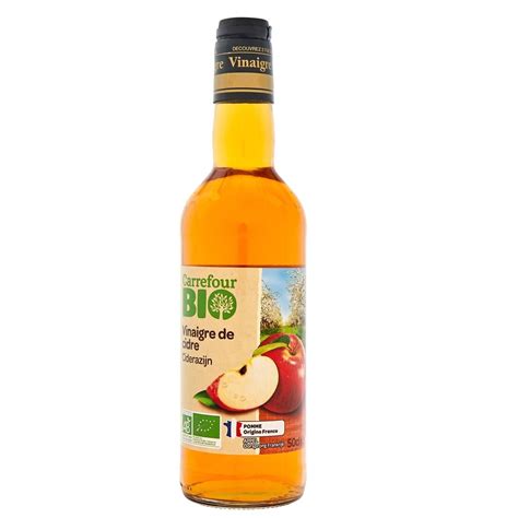 Vinaigre de cidre CARREFOUR BIO la bouteille de 50cL à Prix Carrefour