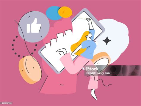 Ilustración De Social Media Comments Flat People Vector Concept